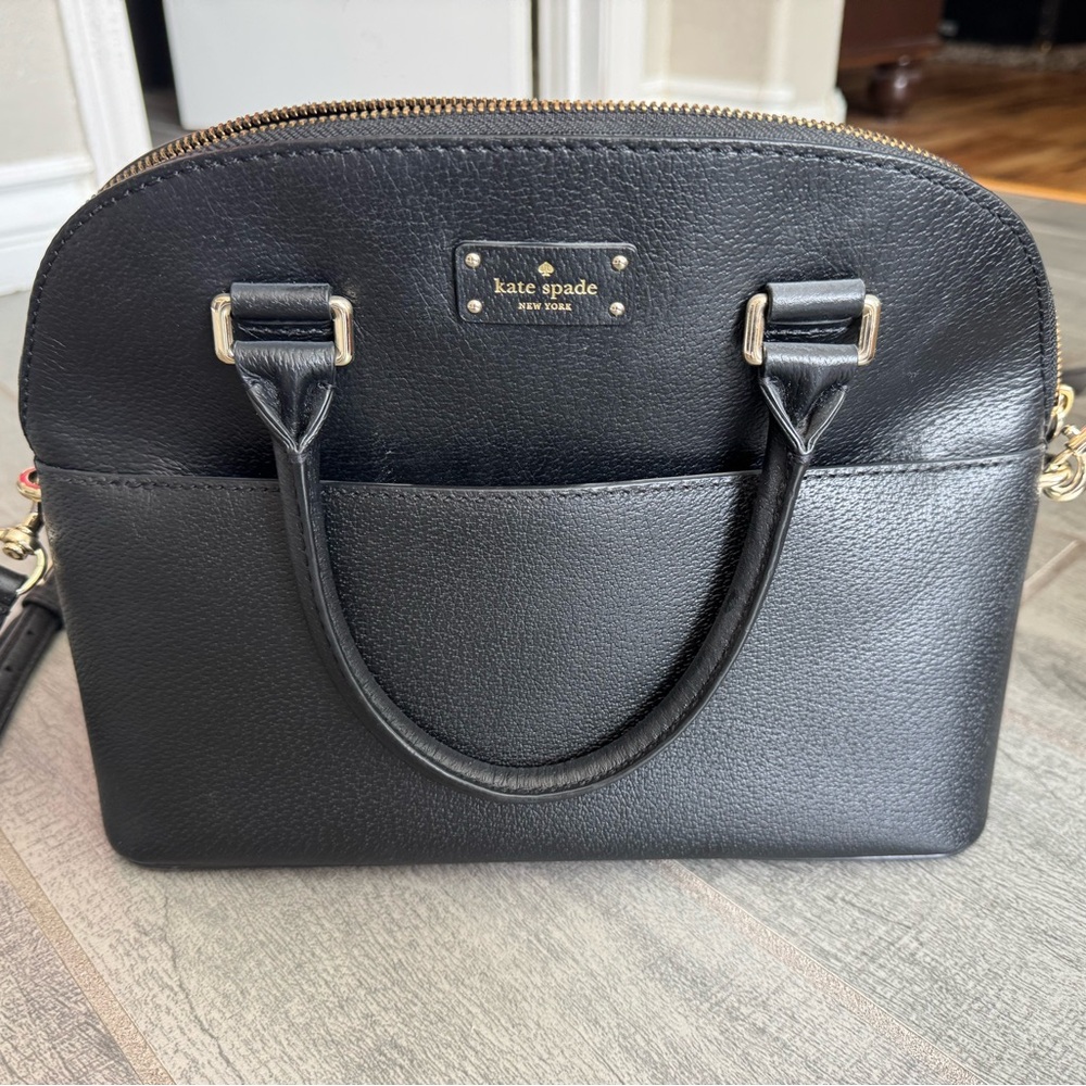 Kate Spade Black Satchel with cross body strap